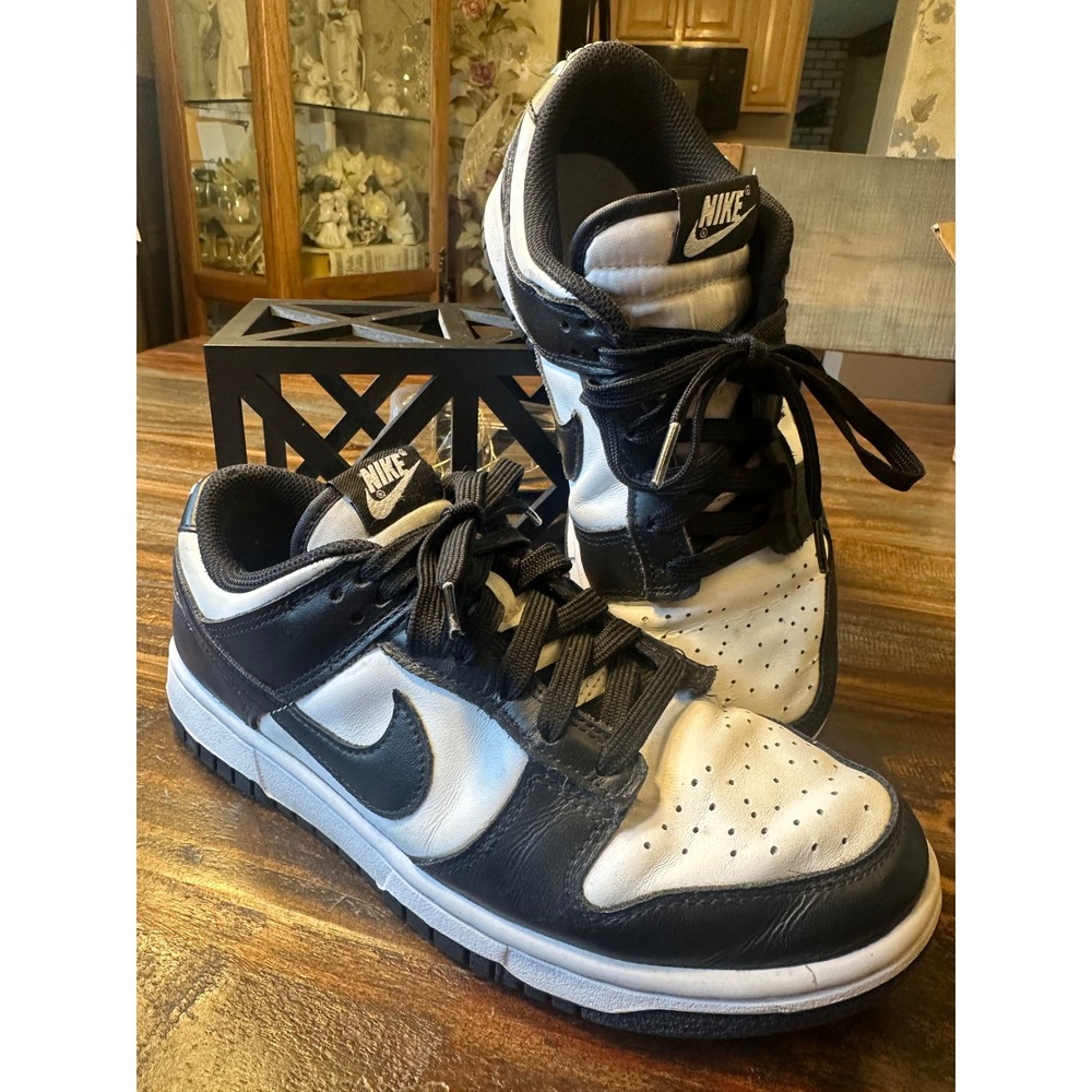 Nike‎ Dunk Low Panda White Black Youth Kids Size 7.5 Sneakers
